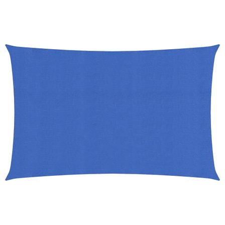 Voile d'ombrage 160 g/m² rectangulaire bleu 4x7 m PEHD