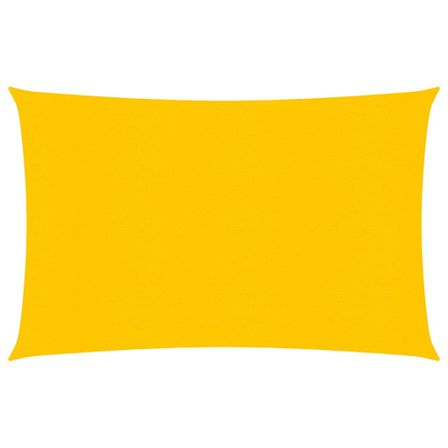 Voile d'ombrage 160 g/m² rectangulaire jaune 3,5x5 m PEHD
