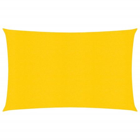 Voile d'ombrage 160 g/m² rectangulaire jaune 4x6 m PEHD
