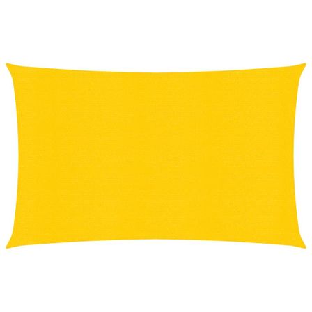 Voile d'ombrage 160 g/m² rectangulaire jaune 5x7 m PEHD