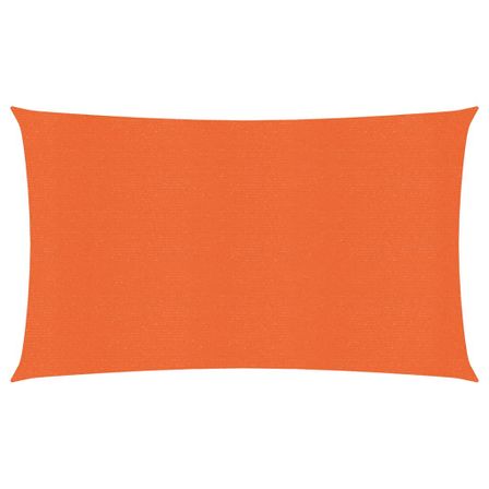 Voile d'ombrage 160 g/m² rectangulaire orange 3x6 m PEHD