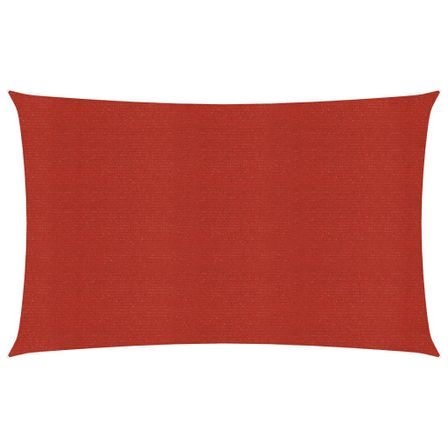 Voile d'ombrage 160 g/m² Rouge 2x4 m PEHD