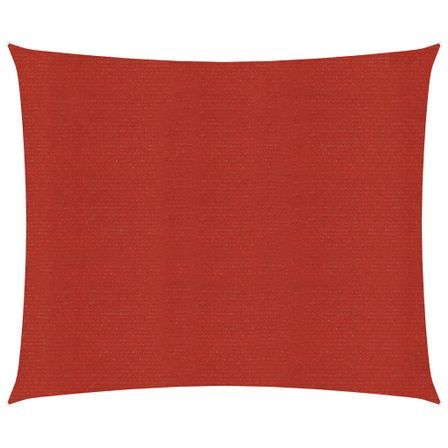 Voile d'ombrage 160 g/m² Rouge 3,6x3,6 m PEHD