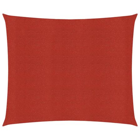 Voile d'ombrage 160 g/m² Rouge 6x6 m PEHD