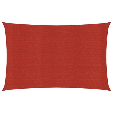 Voile d'ombrage 160 g/m² Rouge 6x7 m PEHD