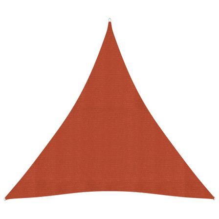 Voile d'ombrage 160 g/m² Terre cuite 3x3x3 m PEHD