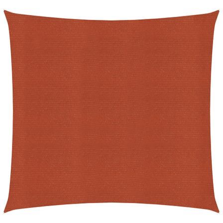Voile d'ombrage 160 g/m² Terre cuite 4x4 m PEHD