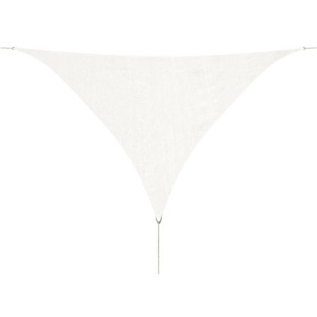 Voile d'ombrage PEHD Triangulaire 5 x 5 x 5 m Blanc