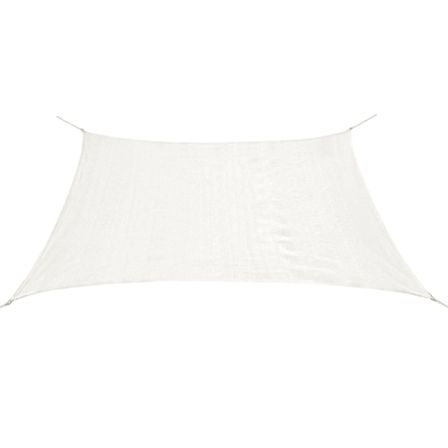 Voile de parasol PEHD Carré 3,6 x 3,6 m Blanc