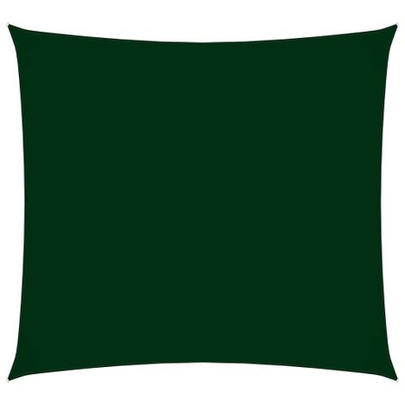Voile de parasol Tissu Oxford carré 3x3 m Vert foncé