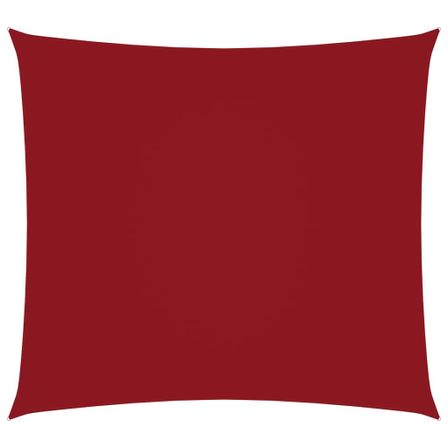 Voile de parasol Tissu Oxford carré 4x4 m Rouge