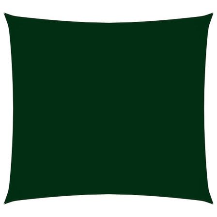 Voile de parasol Tissu Oxford carré 4x4 m Vert foncé