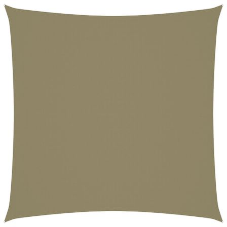 Voile de parasol Tissu Oxford carré 5x5 m Beige
