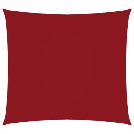 Voile de parasol Tissu Oxford carré 5x5 m Rouge