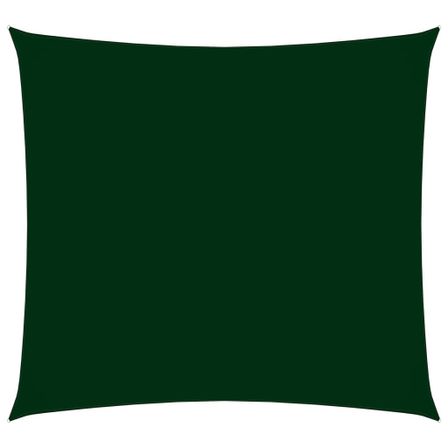 Voile de parasol Tissu Oxford carré 5x5 m Vert foncé