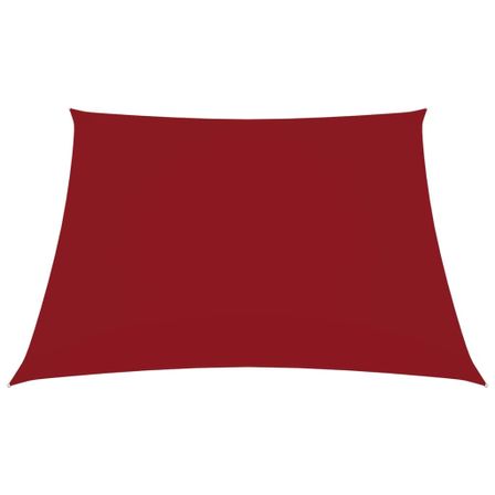 Voile de parasol Tissu Oxford carré 6x6 m Rouge