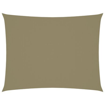 Voile de parasol Tissu Oxford rectangulaire 2,5x4 m Beige