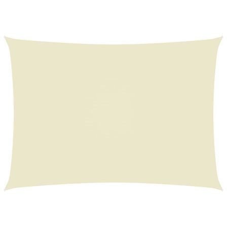 Voile de parasol Tissu Oxford rectangulaire 2,5x4 m Crème