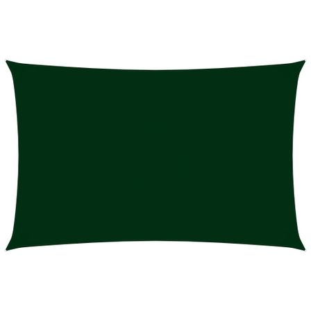 Voile de parasol Tissu Oxford rectangulaire 2,5x5 m Vert foncé