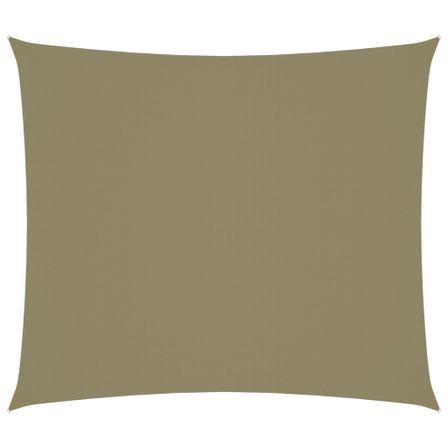 Voile de parasol Tissu Oxford rectangulaire 2x2,5 m Beige