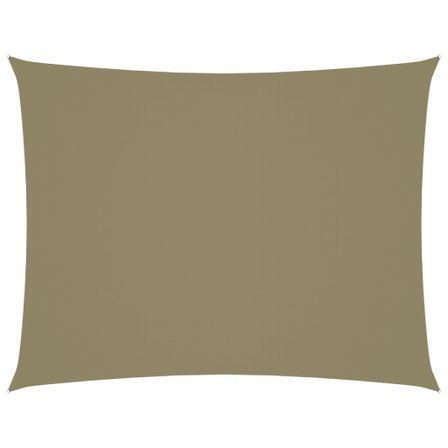 Voile de parasol Tissu Oxford rectangulaire 2x3,5 m Beige