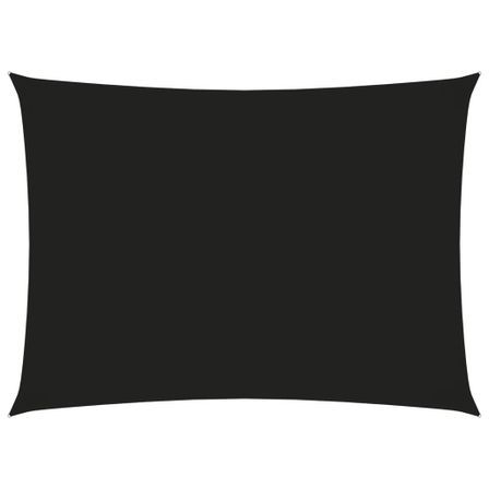 Voile de parasol Tissu Oxford rectangulaire 2x3,5 m Noir