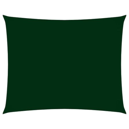 Voile de parasol Tissu Oxford rectangulaire 2x3,5 m Vert foncé