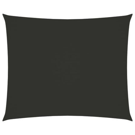 Voile de parasol Tissu Oxford rectangulaire 2x3 m Anthracite