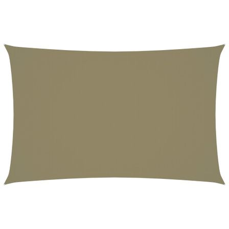 Voile de parasol Tissu Oxford rectangulaire 2x4,5 m Beige