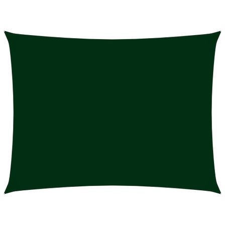 Voile de parasol Tissu Oxford rectangulaire 2x4,5 m Vert foncé