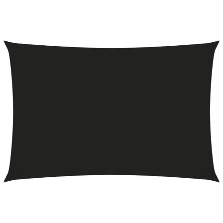 Voile de parasol Tissu Oxford rectangulaire 2x4 m Noir