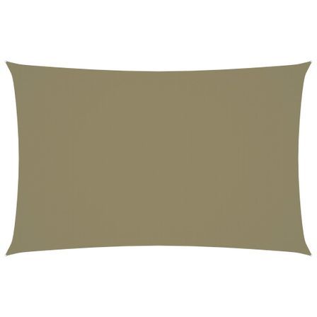 Voile de parasol Tissu Oxford rectangulaire 2x5 m Beige