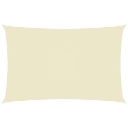 Voile de parasol Tissu Oxford rectangulaire 2x5 m Crème