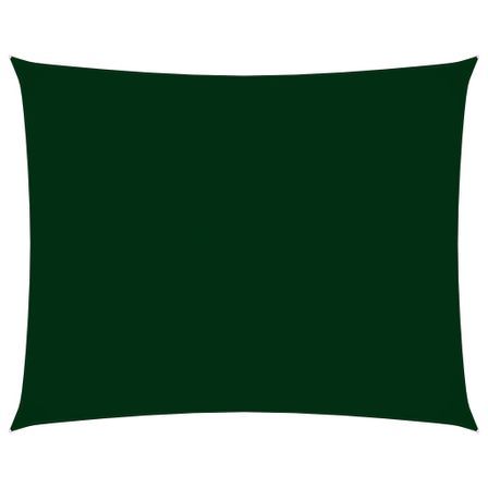 Voile de parasol Tissu Oxford rectangulaire 3,5x4,5m Vert foncé