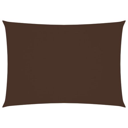 Voile de parasol Tissu Oxford rectangulaire 3,5x5 m Marron