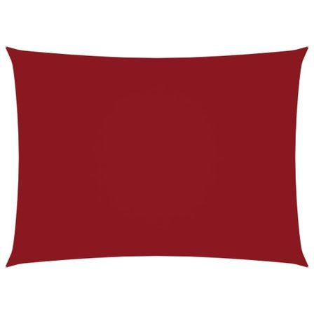 Voile de parasol Tissu Oxford rectangulaire 3,5x5 m Rouge