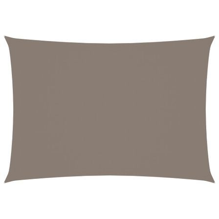 Voile de parasol Tissu Oxford rectangulaire 3,5x5 m Taupe