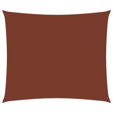 Voile de parasol Tissu Oxford rectangulaire 3x4,5 m Terre cuite