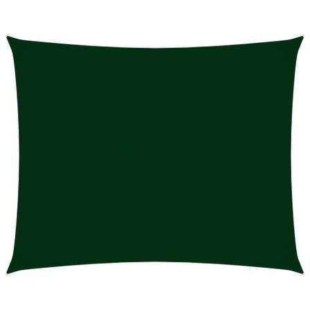 Voile de parasol Tissu Oxford rectangulaire 3x4,5 m Vert foncé