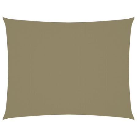 Voile de parasol Tissu Oxford rectangulaire 3x4 m Beige