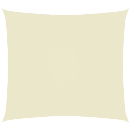 Voile de parasol Tissu Oxford rectangulaire 3x4 m Crème