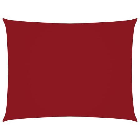 Voile de parasol Tissu Oxford rectangulaire 3x4 m Rouge