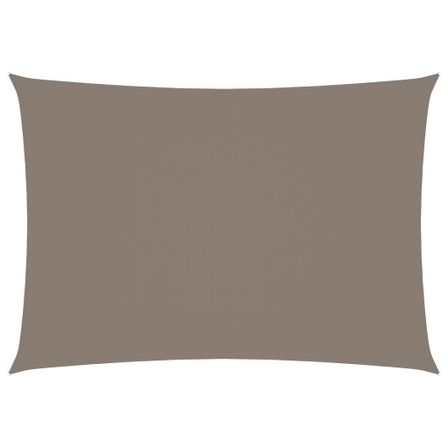 Voile de parasol Tissu Oxford rectangulaire 3x4 m Taupe