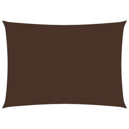 Voile de parasol Tissu Oxford rectangulaire 3x5 m Marron