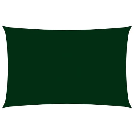Voile de parasol Tissu Oxford rectangulaire 3x6 m Vert foncé