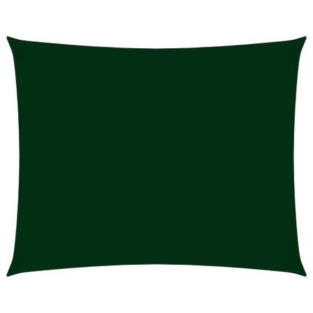 Voile de parasol Tissu Oxford rectangulaire 4x5 m Vert foncé
