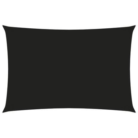 Voile de parasol Tissu Oxford rectangulaire 4x6 m Noir