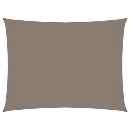 Voile de parasol Tissu Oxford rectangulaire 4x6 m Taupe