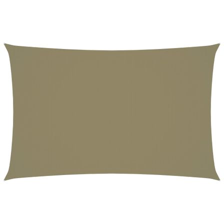 Voile de parasol Tissu Oxford rectangulaire 4x7 m Beige