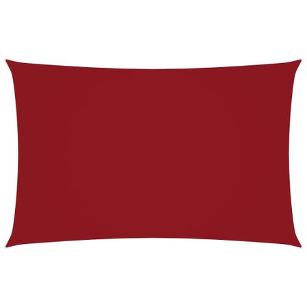Voile de parasol Tissu Oxford rectangulaire 4x7 m Rouge